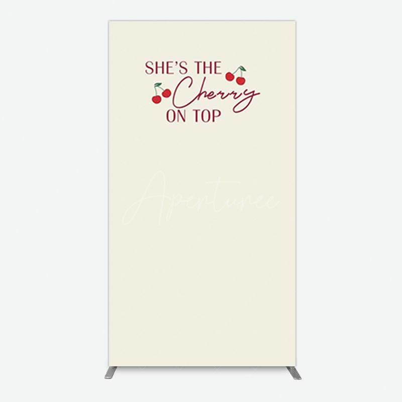 Aperturee Aperturee She Is The Cherry On Top Bridal Shower Rectangle Backdrop