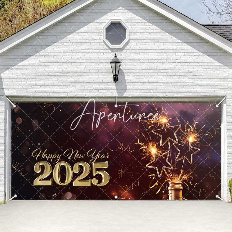 Aperturee - Aperturee Shining Star Sparks Romantic 2025 Garage Door Banner