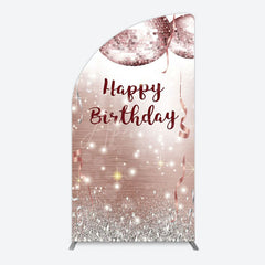 Aperturee - Aperturee Shiny Disco Balls Glitter Birthday Half Moon Arch Backdrop
