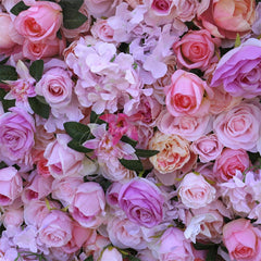 Aperturee - Aperturee Silk Purple And Pink Artificial Flowers For Wall Decor