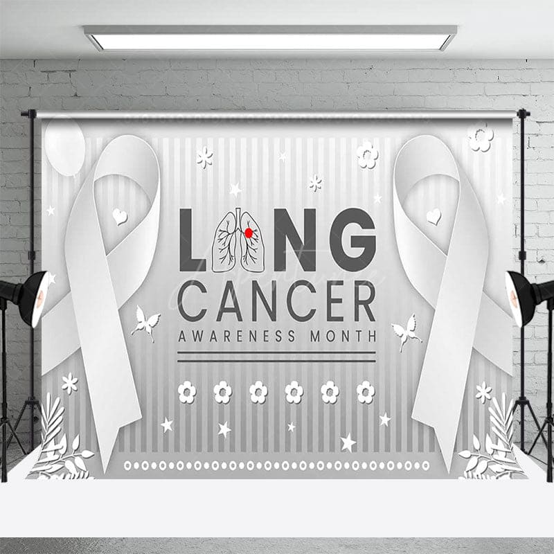 Aperturee - Aperturee Silver Ribbon Lung Cancer Awareness Month Backdrop