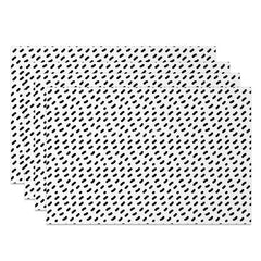 Aperturee - Aperturee Simple Black and White Polka Dot Set of 4 Placemats Classic Pattern for Modern Farmhouse Kitchen Decor