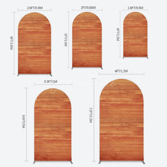 Aperturee - Aperturee Simple Brown Wooden Happy Birthday Arch Backdrop