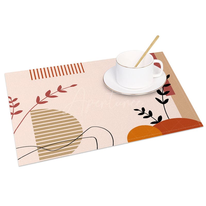 Aperturee - Aperturee Simple Elegant Sunrise Boho Sweet Set of 4 Placemats