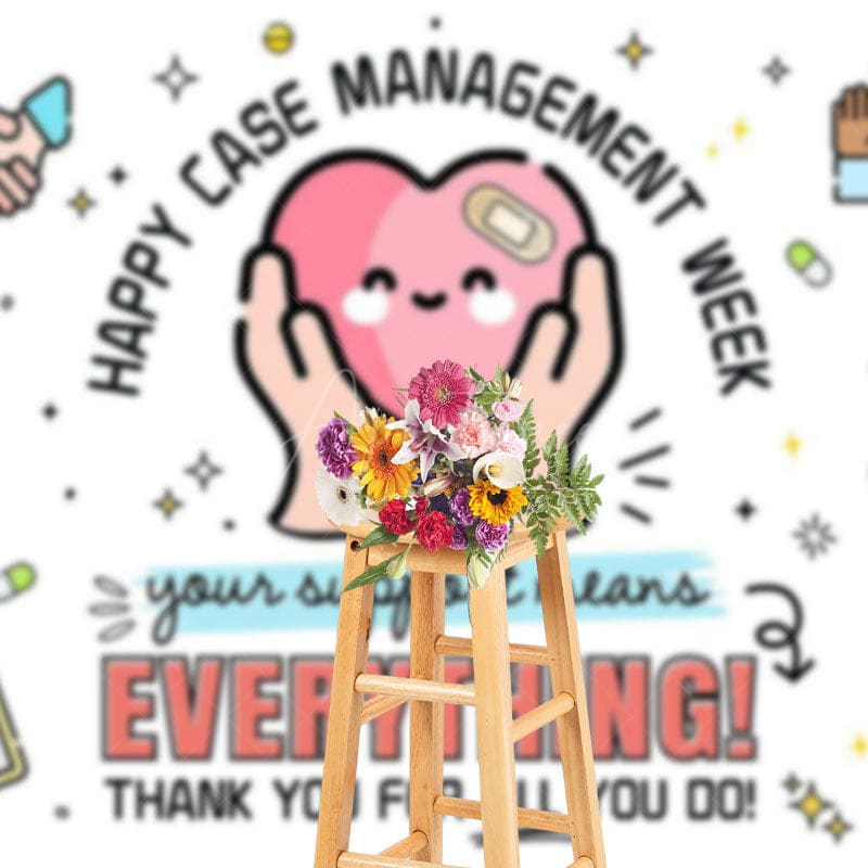 Aperturee - Aperturee Simple Heart Happy Case Management Week Backdrop