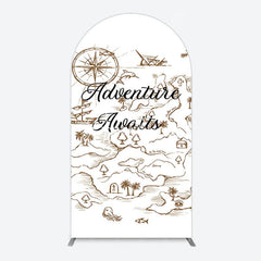 Aperturee - Aperturee Simple Line Painted Adventure Awaits Arch Backdrop
