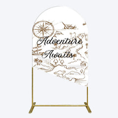 Aperturee - Aperturee Simple Line Painted Adventure Awaits Arch Backdrop