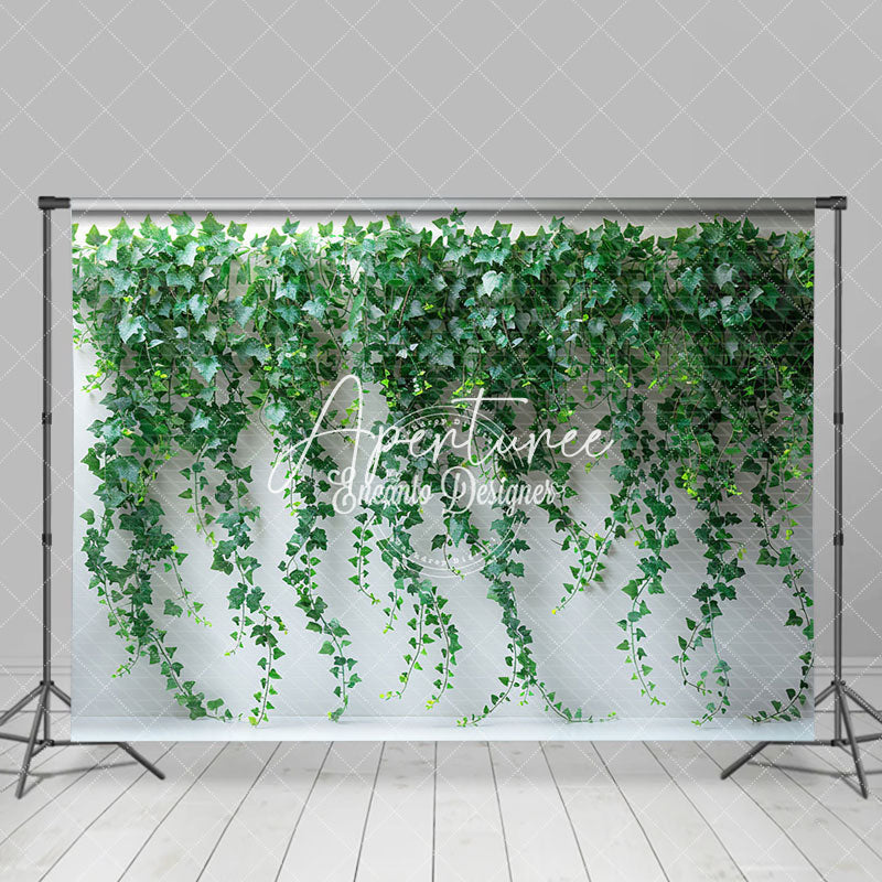 Aperturee - Aperturee Simple Natural Plant Leaves Spring Photo Backdrop