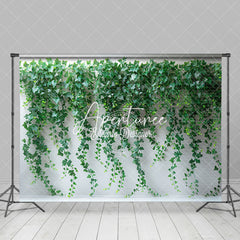 Aperturee - Aperturee Simple Natural Plant Leaves Spring Photo Backdrop