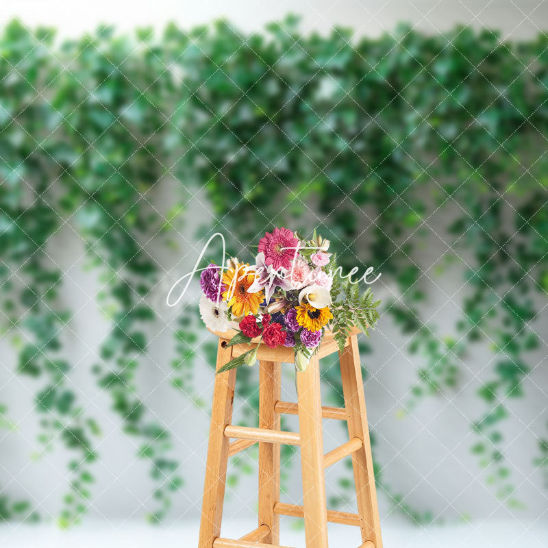Aperturee - Aperturee Simple Natural Plant Leaves Spring Photo Backdrop