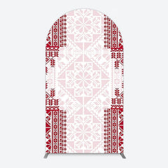 Aperturee - Aperturee Simple Slovakia Pattern Happy Birthday Arch Backdrop