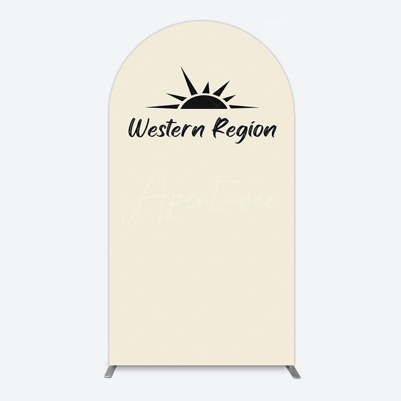 Aperturee - Aperturee Simple Vibe Western Region Birthday Arch Backdrop
