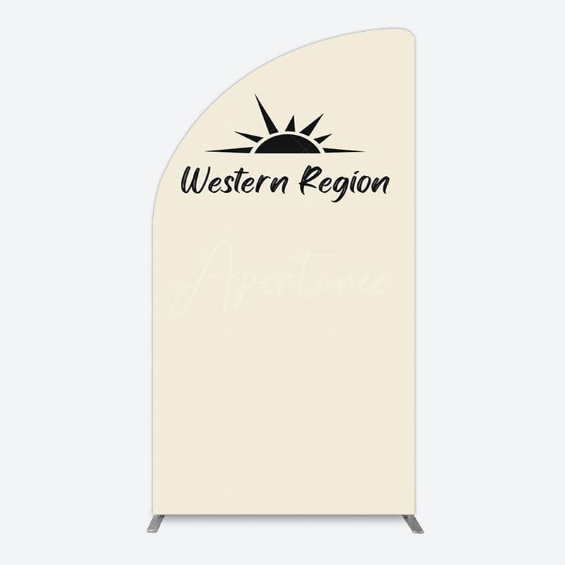 Aperturee - Aperturee Simple Vibe Western Region Birthday Half Moon Arch Backdrop
