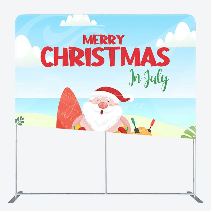 Aperturee - Aperturee Sky Beach Hawaii Christmas in July Pillow Case Backdrop