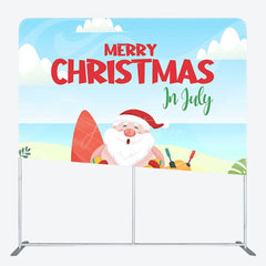 Aperturee - Aperturee Sky Beach Hawaii Christmas in July Pillow Case Backdrop