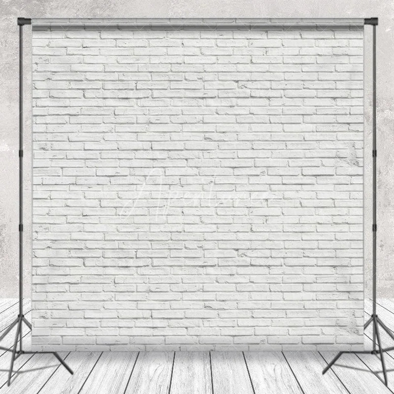 Aperturee - Aperturee Sleek Grey Brick Wall Texture Minimalist Backdrop