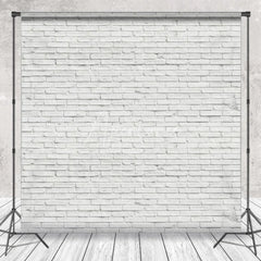 Aperturee - Aperturee Sleek Grey Brick Wall Texture Minimalist Backdrop