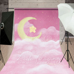 Aperturee - Aperturee Sleep Tight Pink Birthday Cake Smash Sweep Backdrop