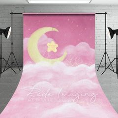 Aperturee - Aperturee Sleep Tight Pink Birthday Cake Smash Sweep Backdrop