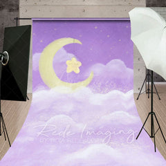 Aperturee - Aperturee Sleep Tight Purple Birthday Cake Smash Sweep Backdrop