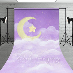 Aperturee - Aperturee Sleep Tight Purple Birthday Cake Smash Sweep Backdrop