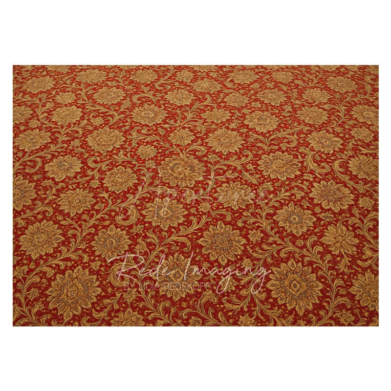 Aperturee - Aperturee Slovakia Floral Pattern Rubber Floor Mat For Photo