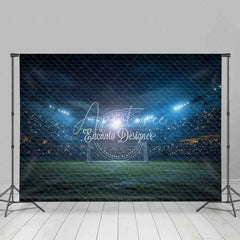 Aperturee - Aperturee Soccer Stadium Night Game Backdrop Football Field Photography Background Sports Event Party Decor