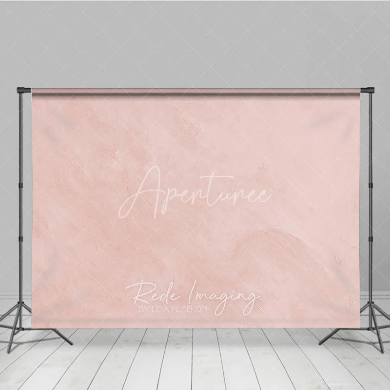 Aperturee - Aperturee Soft Blush Pink Abstract Textured Photography Backdrop Elegant Minimalist Portrait Studio Prop for Photoshoot
