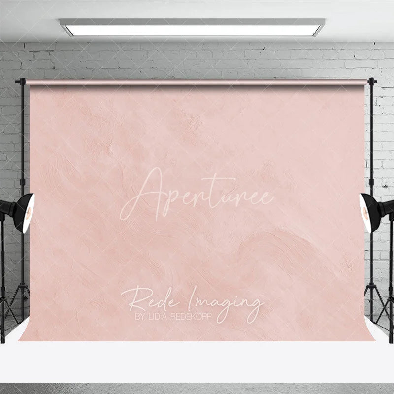Aperturee - Aperturee Soft Blush Pink Abstract Textured Photography Backdrop Elegant Minimalist Portrait Studio Prop for Photoshoot