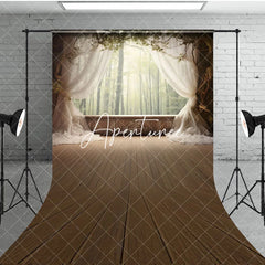 Aperturee - Aperturee Soft Curtain Window Bamboo Forest Scene Sweep Backdrop