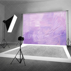 Aperturee - Aperturee Soft Lavender Oil Painting Texture Photography Backdrop Abstract Artistic Portrait Background