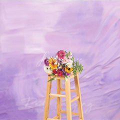 Aperturee - Aperturee Soft Lavender Oil Painting Texture Photography Backdrop Abstract Artistic Portrait Background