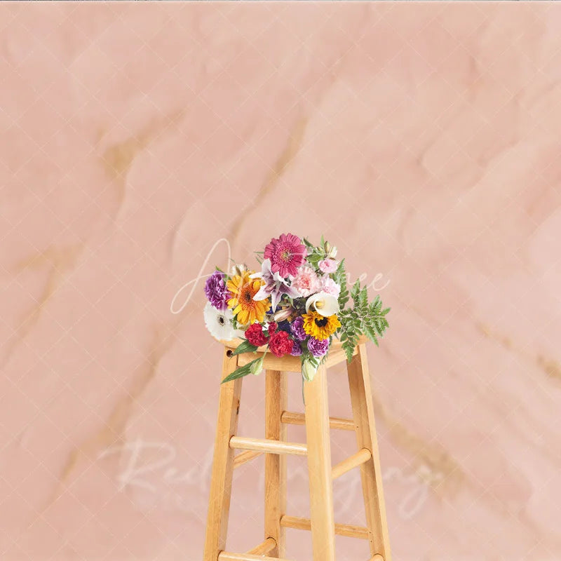 Aperturee - Aperturee Soft Pink and Gold Textured Abstract Photography Backdrop Elegant Modern Design for Studio Photoshoots