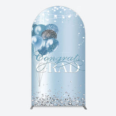 Aperturee - Aperturee Sparkle Diamonds Blue Congrats Grad Arch Backdrop
