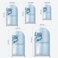 Aperturee - Aperturee Sparkle Diamonds Blue Congrats Grad Arch Backdrop