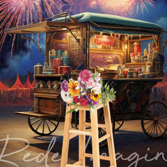 Aperturee - Aperturee Sparkle Sky Vending Cart Independence Day Backdrop
