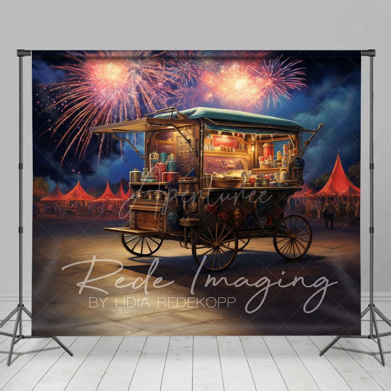 Aperturee - Aperturee Sparkle Sky Vending Cart Independence Day Backdrop