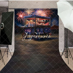 Aperturee - Aperturee Sparkle Trolley Shelf Independence Day Sweep Backdrop