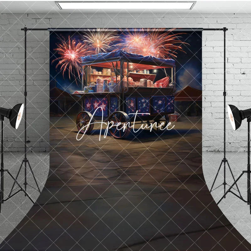 Aperturee - Aperturee Sparkle Trolley Shelf Independence Day Sweep Backdrop
