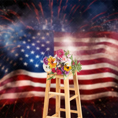 Aperturee - Aperturee Sparkle Usa Flag Independence Day Photo Backdrop