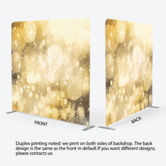 Aperturee - Aperturee Sparkling Warm Light Bokeh Fabric Party Backdrop Cover