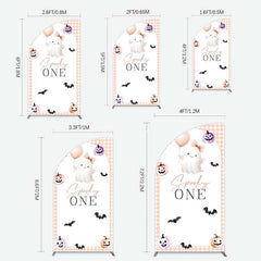 Aperturee Aperturee Spooky One Boo 1St Halloween Birthday Half Moon Arch Backdrop