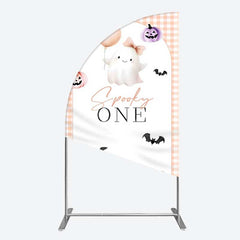 Aperturee Aperturee Spooky One Boo 1St Halloween Birthday Half Moon Arch Backdrop
