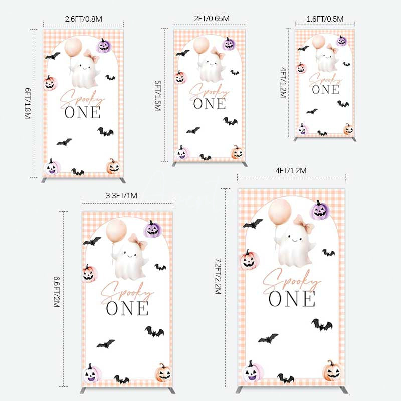Aperturee Aperturee Spooky One Boo 1St Halloween Birthday Rectangle Backdrop