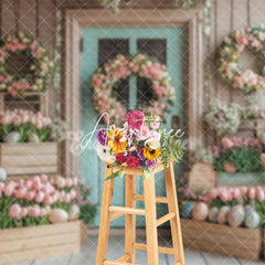 Aperturee - Aperturee Springtime Floral Colorful Archway Festival Backdrop
