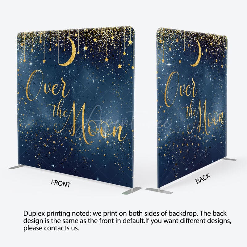 Aperturee - Aperturee Starlit Sky Over The Moon Square Tension Backdrop