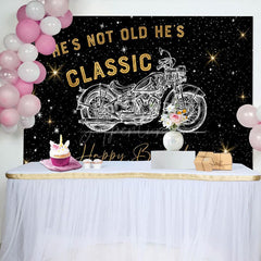 Aperturee - Aperturee Starry Motorcycle Hes Not Old Hes Classic Backdrop