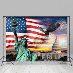 Aperturee - Aperturee Statue Of Liberty Celebration Eagle Photo Backdrop