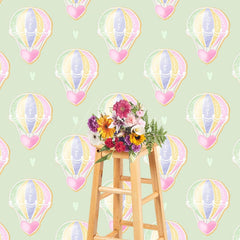 Aperturee - Aperturee Step Repeat Love Hot Air Balloon Cake Smash Backdrop
