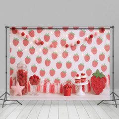 Aperturee - Aperturee Strawberry Wall Lights Sweet Cake Smash Backdrop